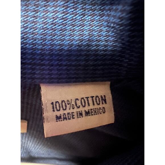 Cinch Vintage Blue Plaid Western Rockabilly Cowboy Pearl Snap Shirt Medium - Picture 11 of 12